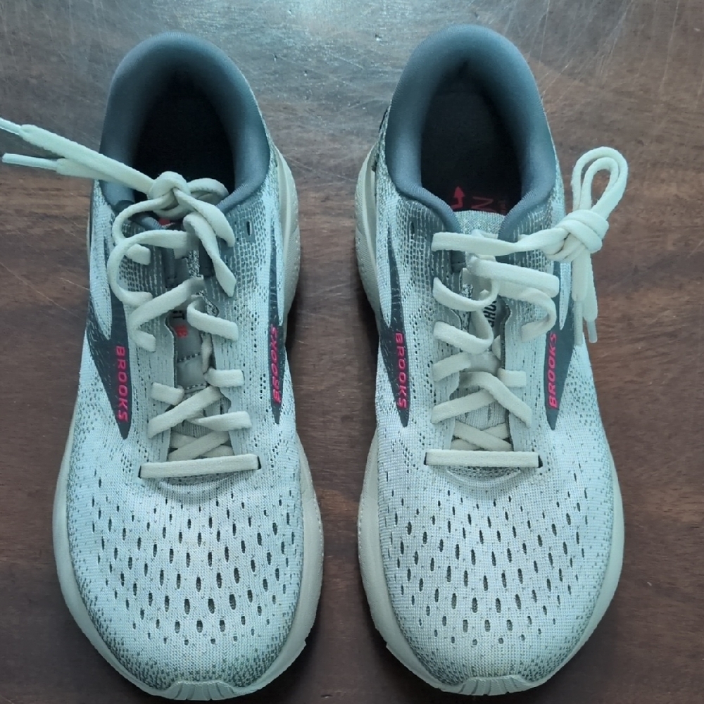 Brooks Ghost Grey And Pink Running Shoes